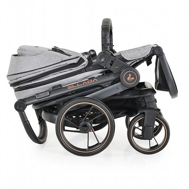 Combined stroller Ellada 2 in 1 gray