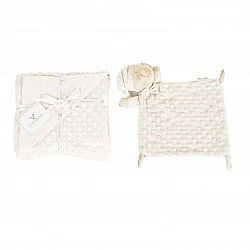 Blanket 75/100 cm with toy Bennie beige