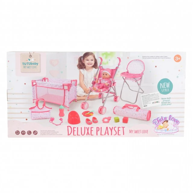 Doll 36cm pink set 88869