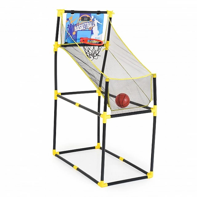 Basketball hoop with net is an electronic scoreboard J1352