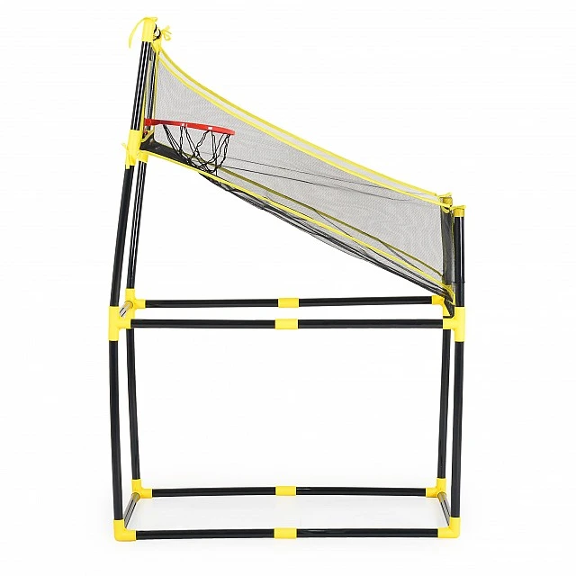 Basketball hoop with net is an electronic scoreboard J1352