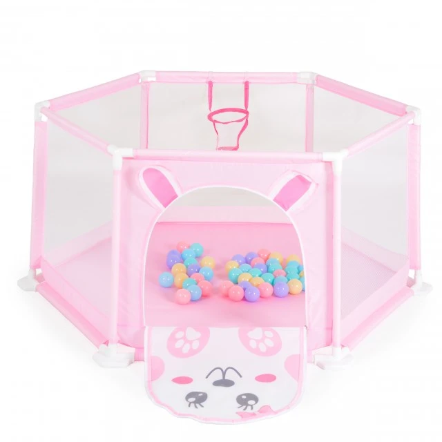 Playpen 146 cm with 50 balls pink - 7061B