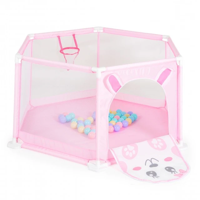 Playpen 146 cm with 50 balls pink - 7061B