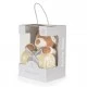 Blanket 90/75 cm with Addie Bear toy beige