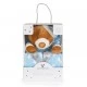 Blanket 90/75 cm with Addie Bear toy blue