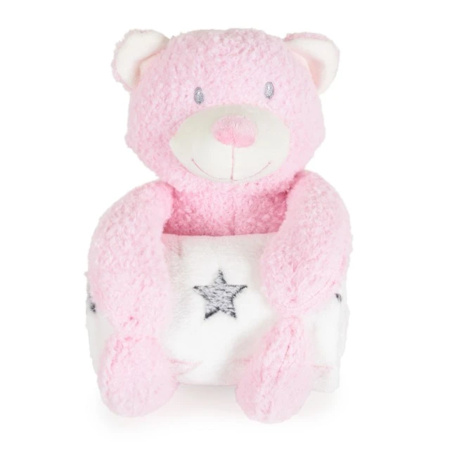 Одеяло 90/75 cm с играчка Rory Bear розов