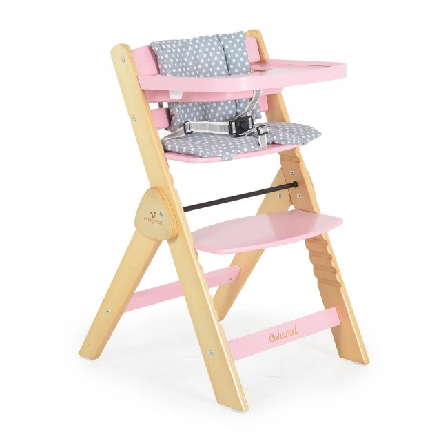 Wooden dining chair Caramel pink