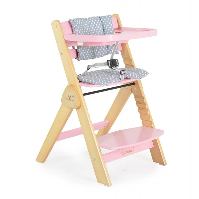 Wooden dining chair Caramel pink