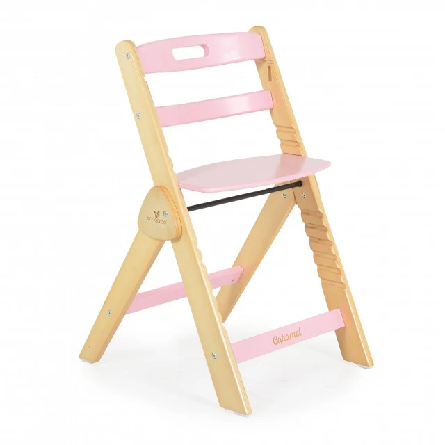 Wooden dining chair Caramel pink