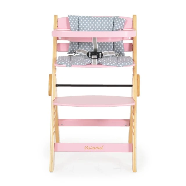 Wooden dining chair Caramel pink