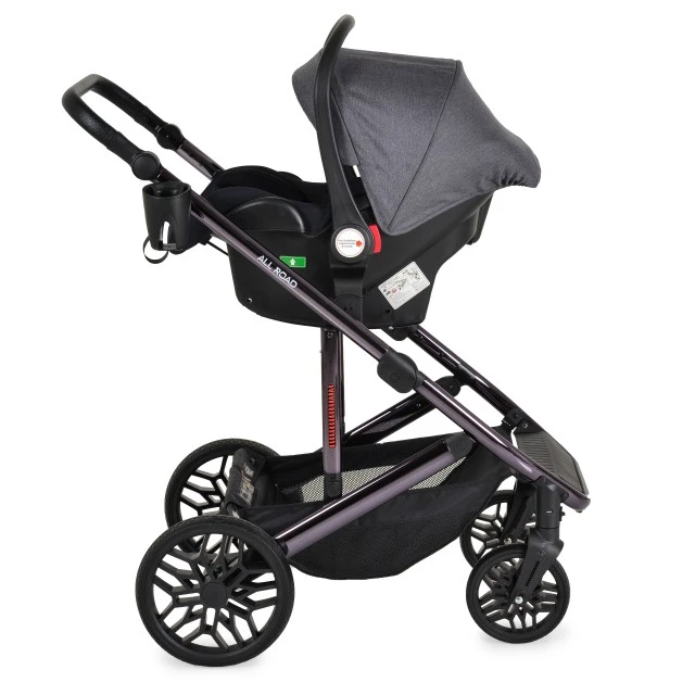 All road Grey combination stroller