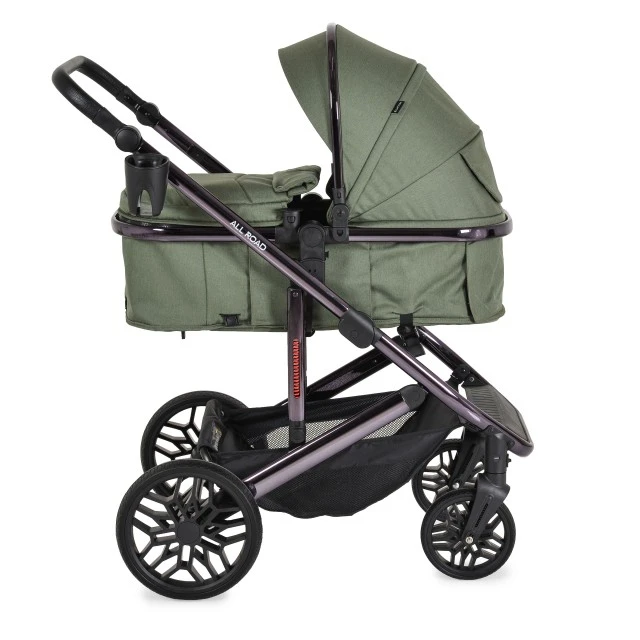 All road Dark-green combination stroller