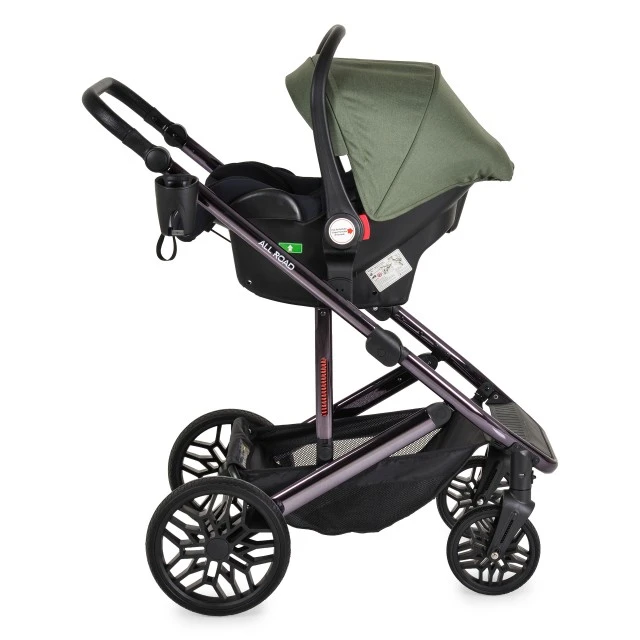 All road Dark-green combination stroller