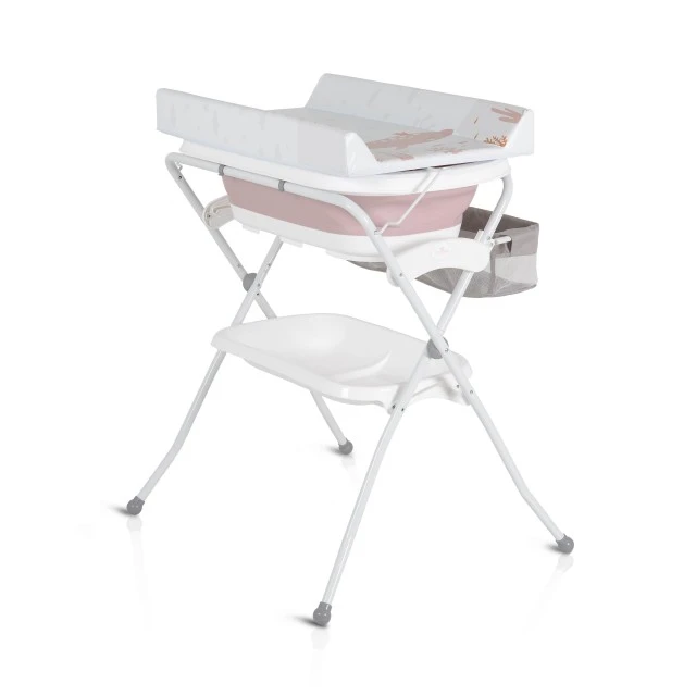 Bathtub with stand and changing mat Como pink