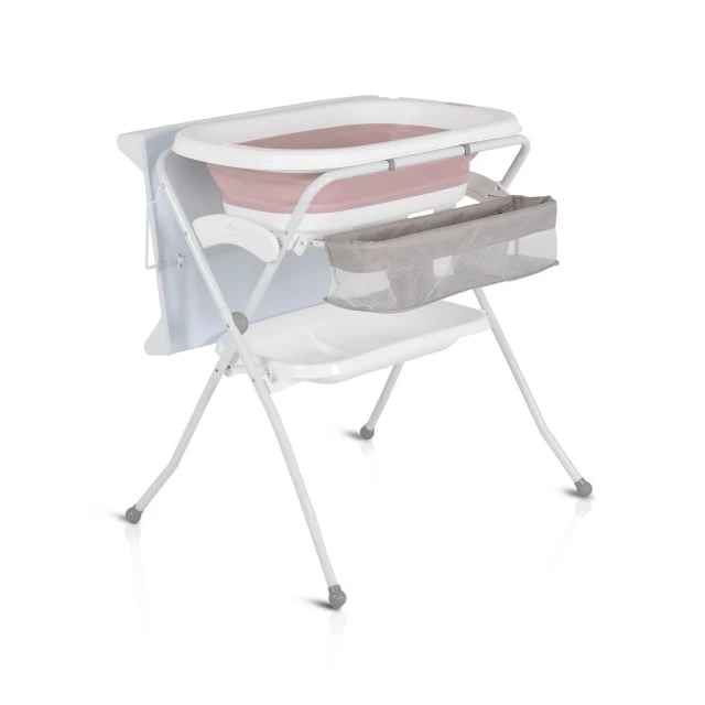 Bathtub with stand and changing mat Como pink