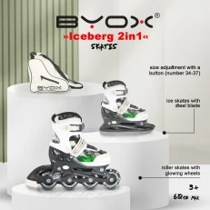 Iceberg 2in1 Roller Skates and Skates M-(34-37)