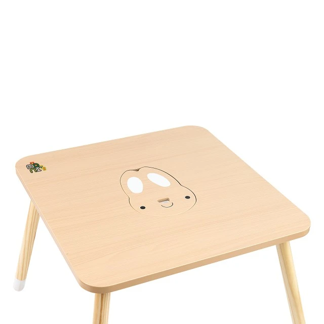 Wooden table with 2 chairs Cute Bunny