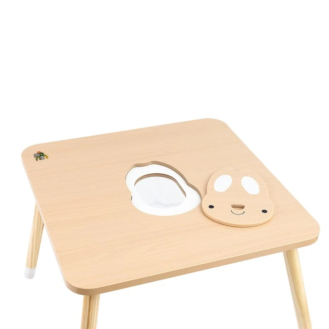 Wooden table with 2 chairs Cute Bunny