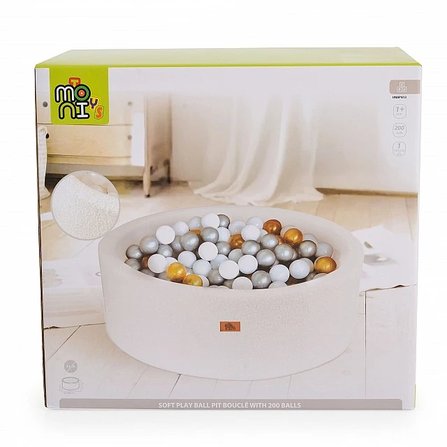 Soft pool Boucle with 200 balls beige