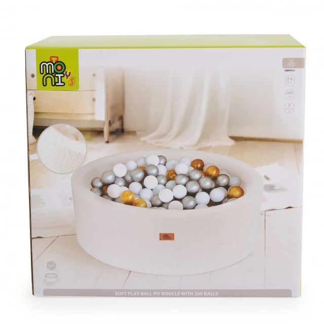 Soft pool Boucle with 200 balls gray