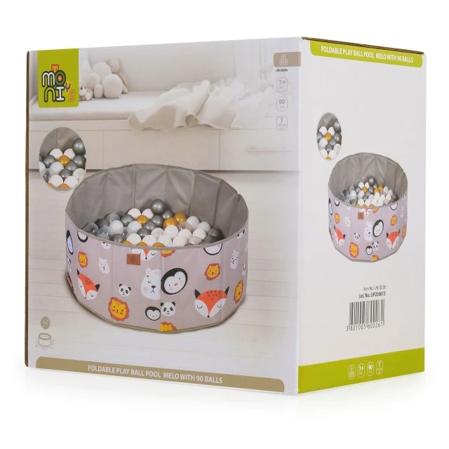 Foldable pool with 90 balls Melo-animals
