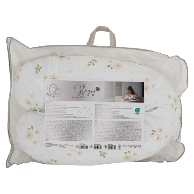 Hugsy pregnancy and nursing pillow beige