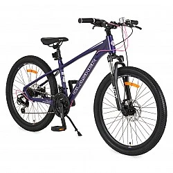 Bicycle with alloy 24" Clasher Purple gears