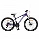Bicycle with alloy 24" Clasher Purple gears