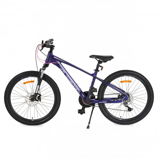 Bicycle with alloy 24" Clasher Purple gears