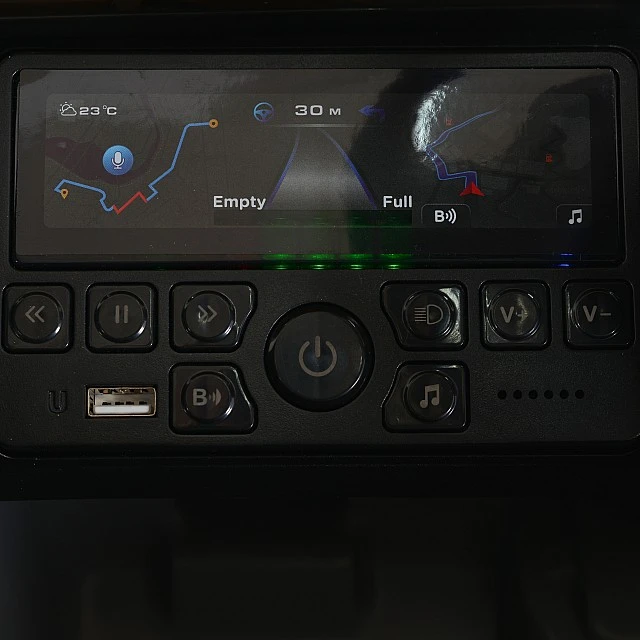 Battery-powered SUV Mercedes Benz G580, grey