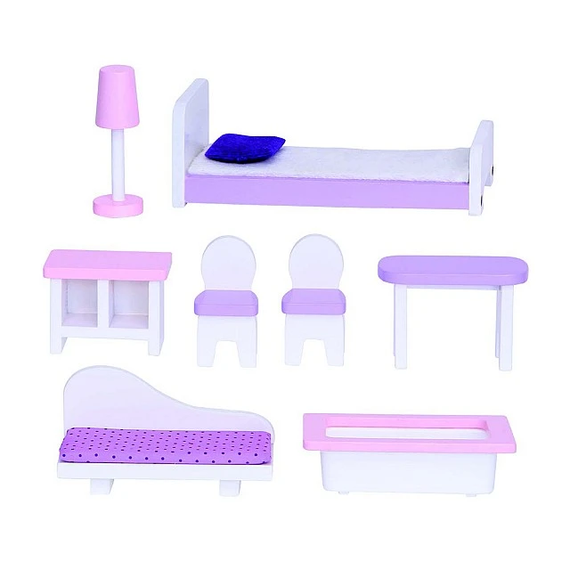 Wooden dollhouse with furniture Anna 4121