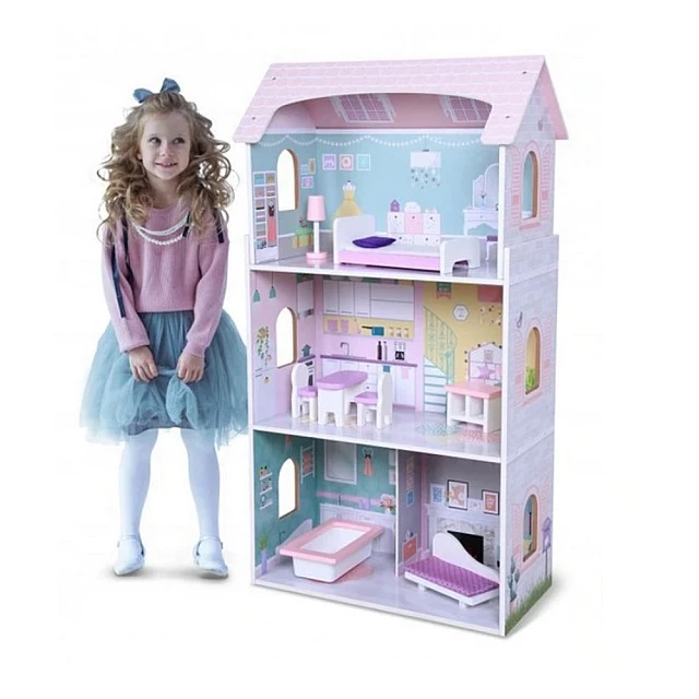 Wooden dollhouse with furniture Anna 4121