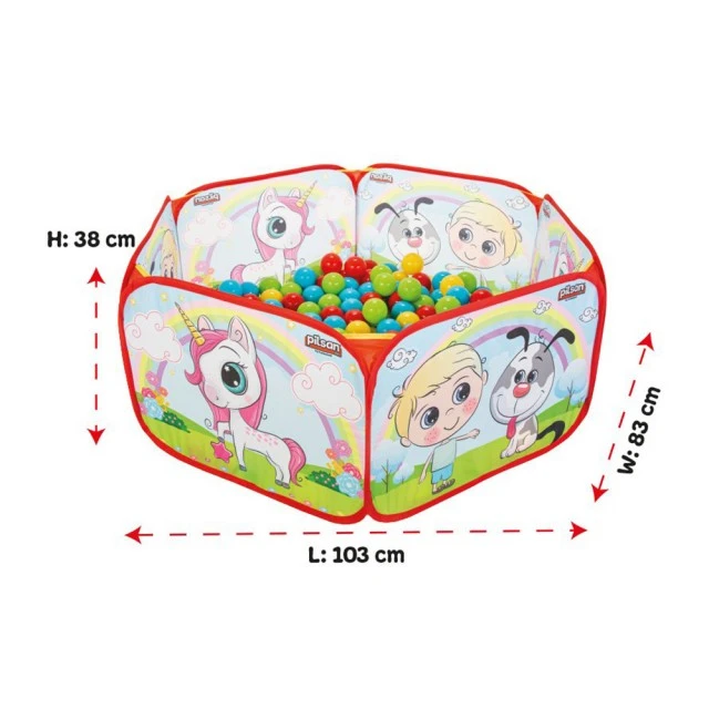 Folding pool with balls 6cm (200 pcs) 06413