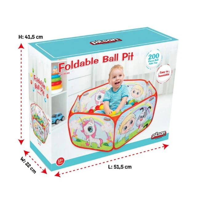 Folding pool with balls 6cm (200 pcs) 06413