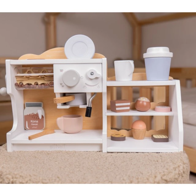 Wooden coffee machine and shop Age: 2+