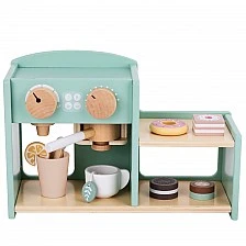 Wooden coffee machine and pastry shop Age: 2+