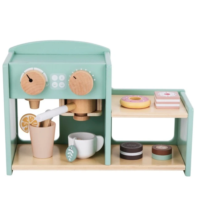 Wooden coffee machine and pastry shop Age: 2+