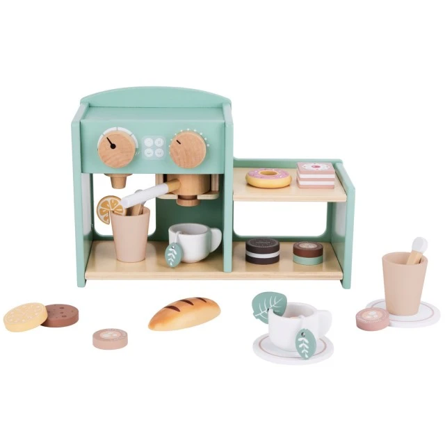 Wooden coffee machine and pastry shop Age: 2+
