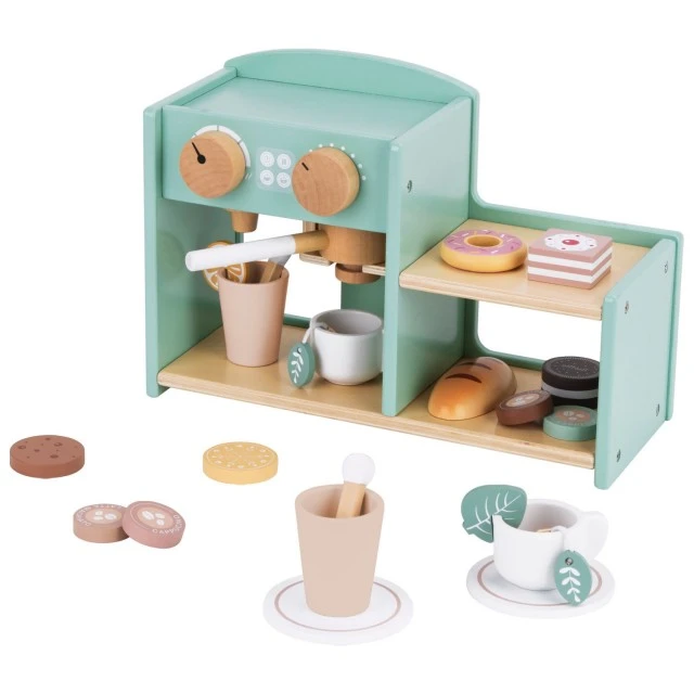 Wooden coffee machine and pastry shop Age: 2+