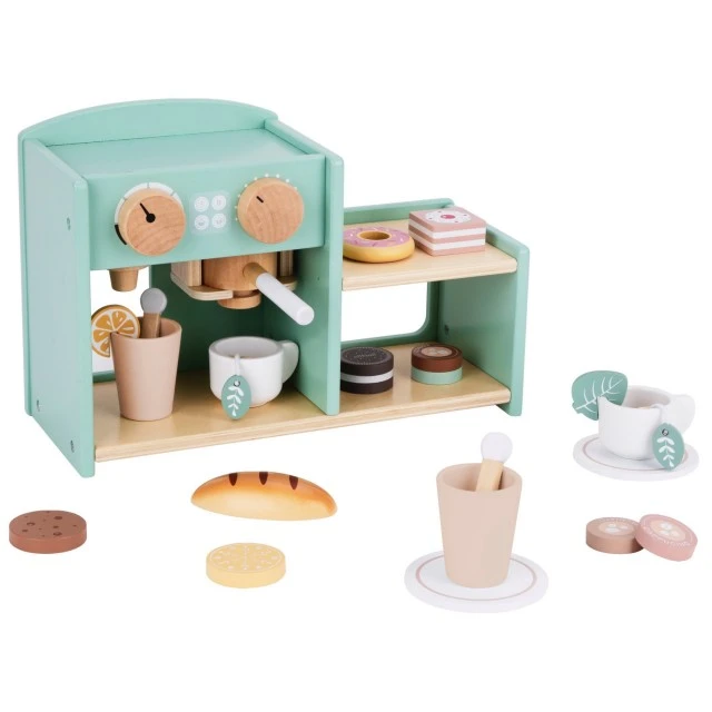 Wooden coffee machine and pastry shop Age: 2+