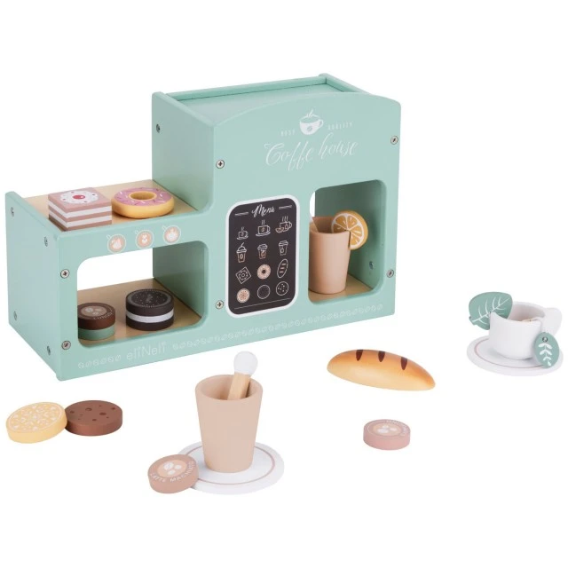 Wooden coffee machine and pastry shop Age: 2+