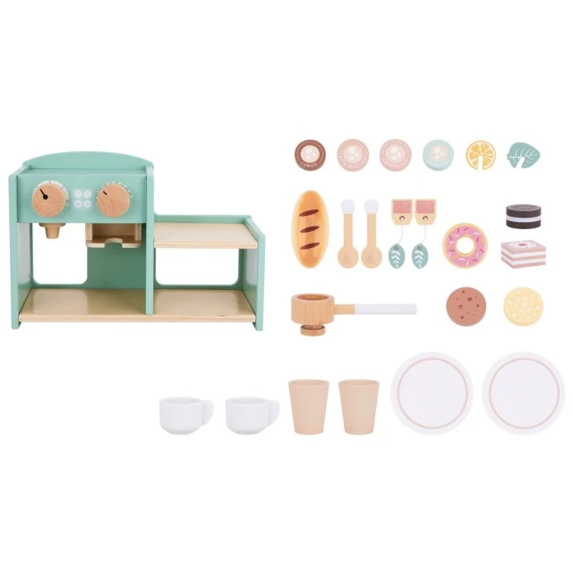 Wooden coffee machine and pastry shop Age: 2+