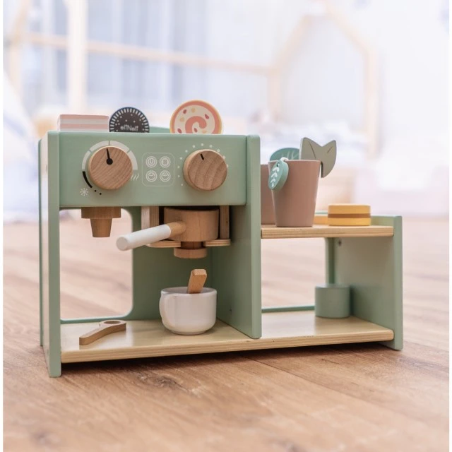 Wooden coffee machine and pastry shop Age: 2+
