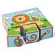 Wooden puzzle with cubes, Wild animals Age: 2+