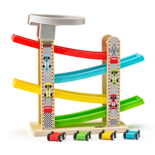 Wooden roller with platform Age: 2+ Size: 31.6x14x27 cm