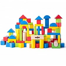 Дървен цветен конструктор, 100 части Възраст: 1+
Брой части: 100