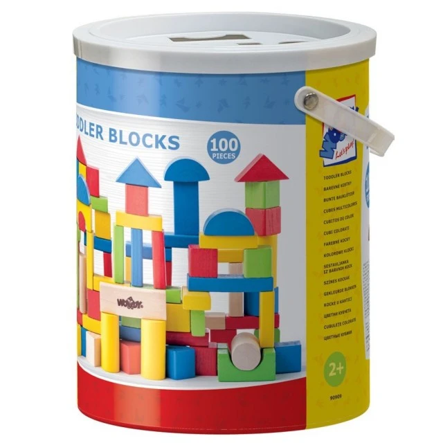 Wooden color construction set, 100 pieces Age: 1+ Number of pieces: 100