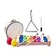 Wooden musical instrument set with triangle Age: 2+