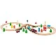 Wooden train and locomotive set with batteries in a box, 40 pieces Age: 3+ Number of pieces: 40