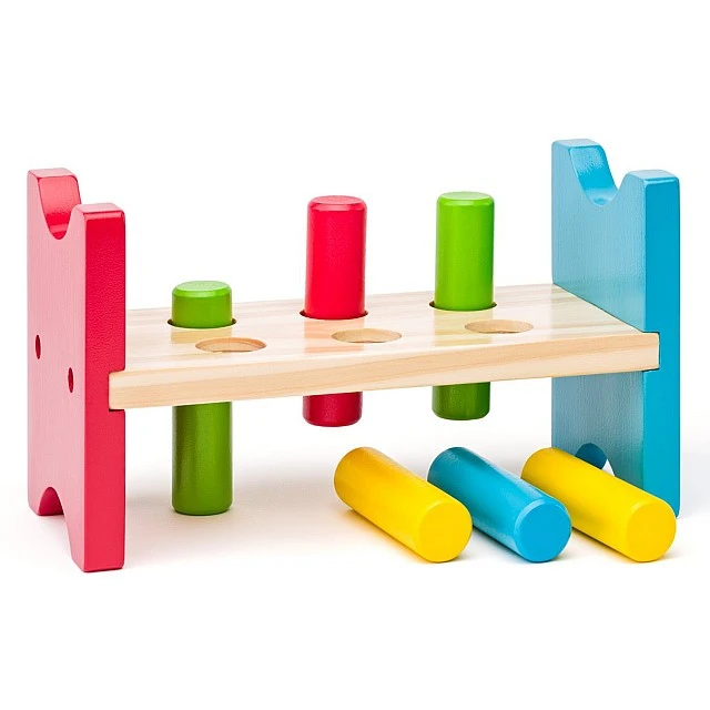 Wooden toy - hammer with nails Age: 1+